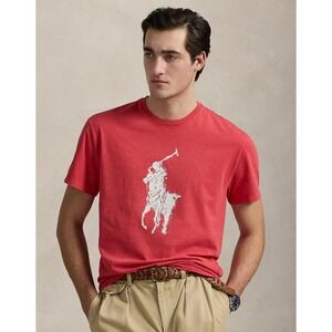 POLO RALPH LAUREN MENS S/S T-SHIRT~SZ MED~RED / BIG PONY~NWT